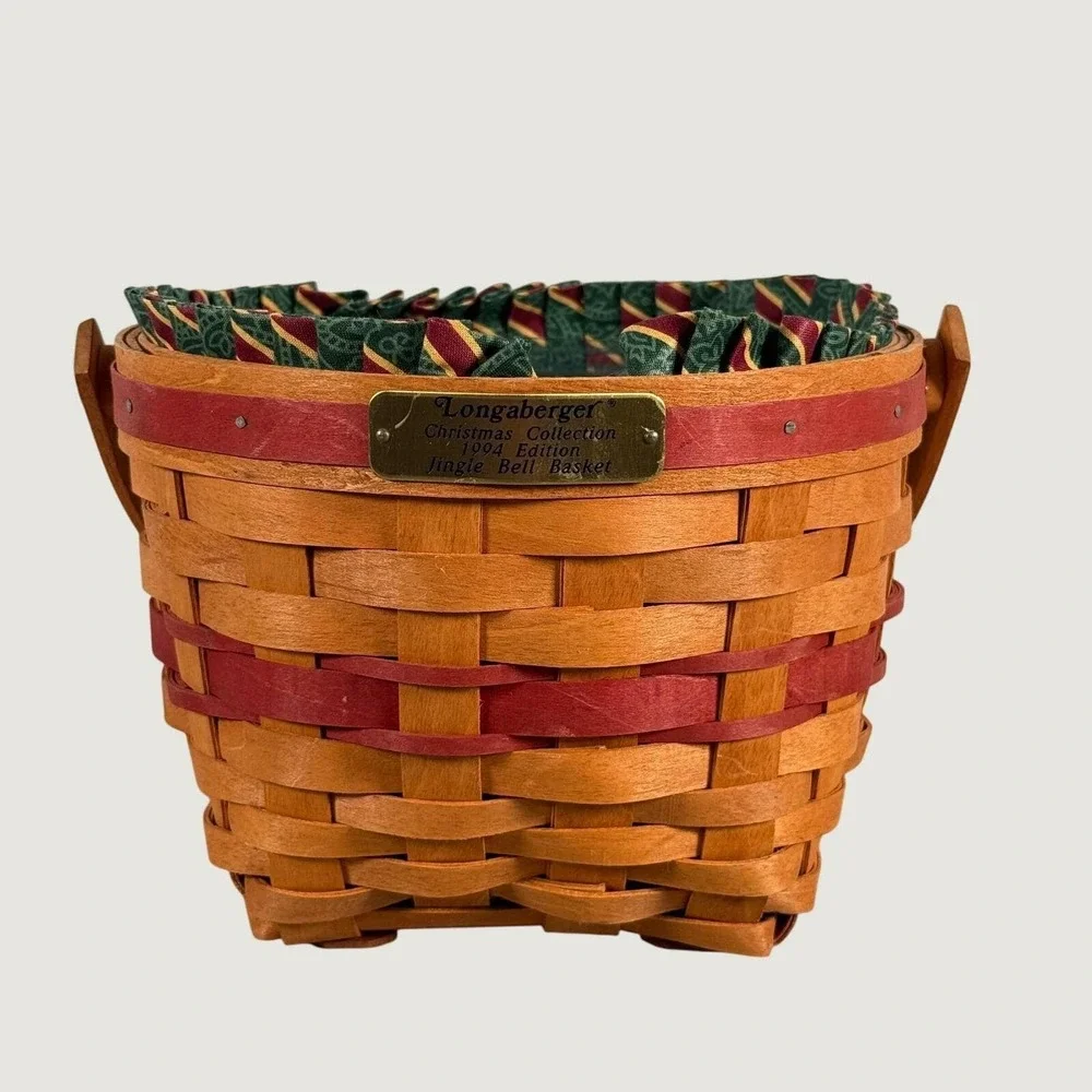 Longaberger 1994 Christmas Collection Jingle Bell Basket Liner Protector SLJ